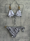 Zebra gold bikini SET