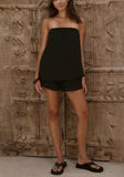 Set NEGRO SHORT Y TOP STRAPPLE