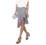 Ruffle gray stripes  skirt