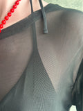 Black mesh t shirt