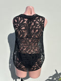 Lace shirt negra