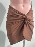 Falda corta lycra brown