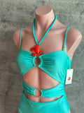 Collar cangrejo naranja resina con azulejos