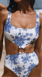 Enterizo aro azul toille print