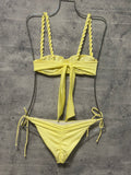 Yellow butter  cordon bikini DE AMARRE