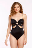 Negro shinny Aro one piece