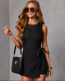 Romper denim negro falda short