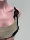 Asimetrico One shoulder chain Black/ camel)