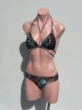 Colorful snake Low waisted bikini set