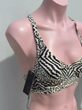 Top varillas print negro