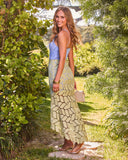 Vestido jackie colorblocked azul y verde