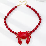 Collar cangrejo rojo