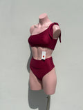 Bikini vino one shoulder high waisted