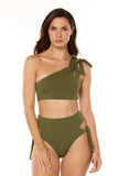 Military green HIGH WAISTED BIKINI (Copy)
