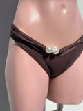 Bikini perlas ribbed brown