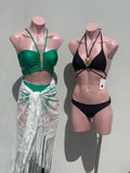 Negro  BIKINI SET TRIÁNGULO con piedras (Copy)