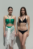 Negro  BIKINI SET TRIÁNGULO con piedras