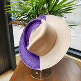 Color blocked HAT violeta