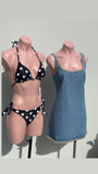 Denim embelished mini dress