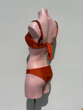 Burnt orange shinny chain set