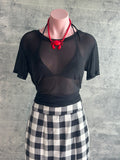 Black mesh t shirt