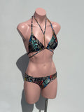 Colorful snake Low waisted bikini set