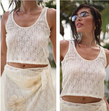 Falda short y top cover up crochet BAHAMAS