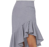 Ruffle gray stripes  skirt