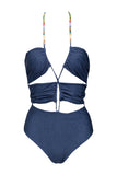 DESERT BLUE lace up trikini