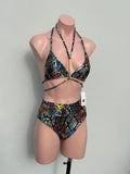 Colorfull snake ACCESORIODORADO high waisted bikini set.