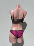 Snake print fucsia bikini set