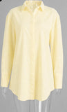 Vestido camisero amarillo mantequilla