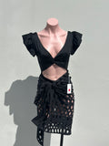 Laser cut pareo Negro