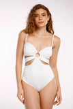 Blanco shinny Aro one piece