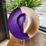 Color blocked HAT violeta