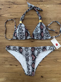 Snake print bikini clasp dorados