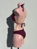 Isleña bikini laser cut burgundy