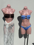Falda lace blanca strech