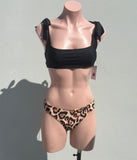 Leopard bow bikini BIKINI SET TRIÁNGULO