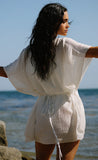 Vestido corto tipo poncho amalfi