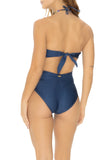 DESERT BLUE lace up trikini