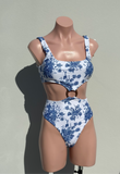 Enterizo aro azul toille print