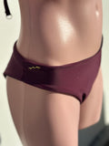 Isleña bikini laser cut burgundy