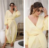 Set Pantalon pétalo y blusa multI formas BAHAMAS
