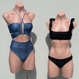 CANAIMA set denim high waisted