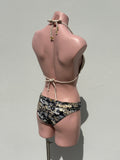 Laser cut lace bikini set