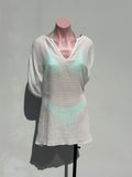 Vestido corto tipo poncho amalfi