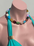 Collar de piedras (liviano) de colores