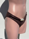 Bikini perlas ribbed brown