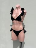 Black flowers  bikini DE AMARRE